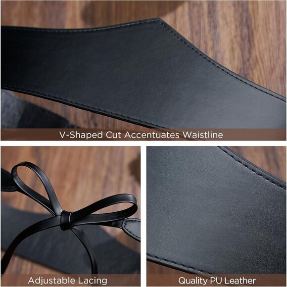 Women Leather Wide Belt Renaissance Medieval Costume Adjustable Fashion main image 6